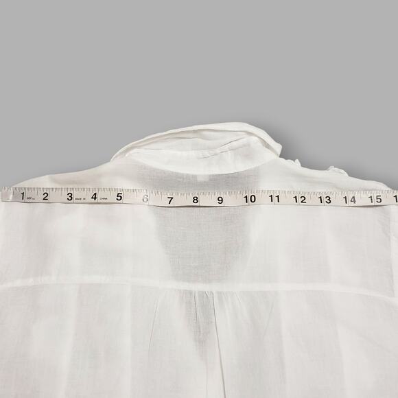 JP and Mattie Cascade Ruffle Shirt Blouse White Sz Small Cottage Regency Romance - Picture 12 of 14